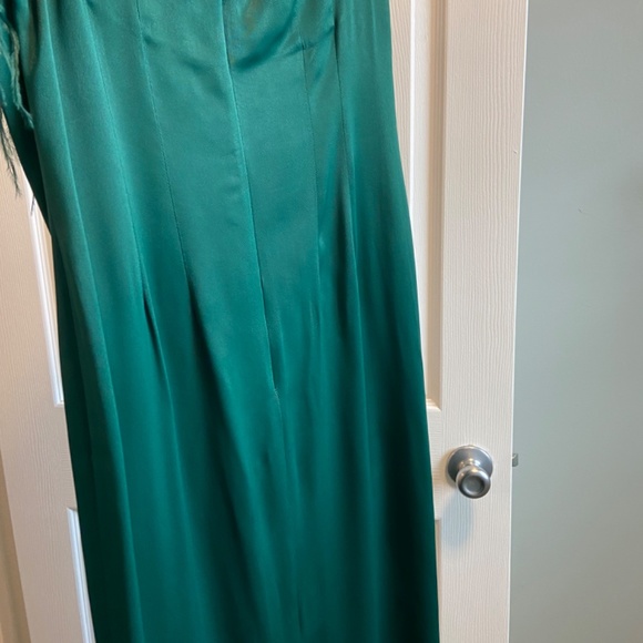 ZARA FEATHER SATIN EFFECT DRESS - Picture 11 of 11